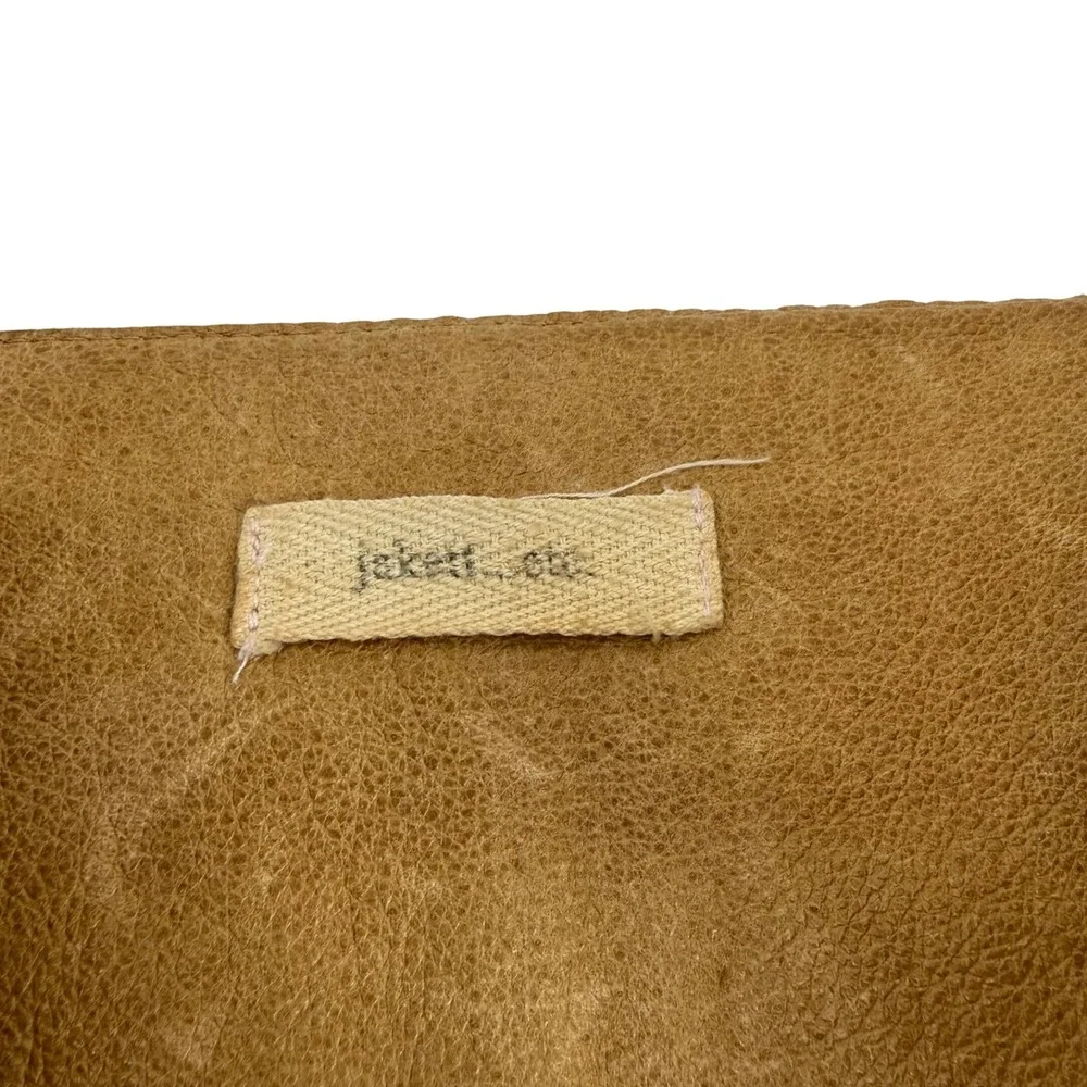 Jakett Distressed Leather Mini Skirt Y2K Style Buttery Soft Medium Boho Festival